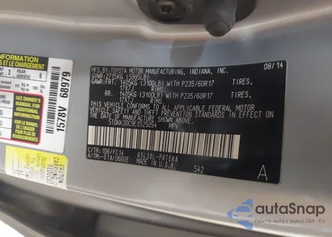 2014 Toyota Sienna Le V6 8 Passenger из США, поврежденный, VIN 5TDKK3DC9ES525054